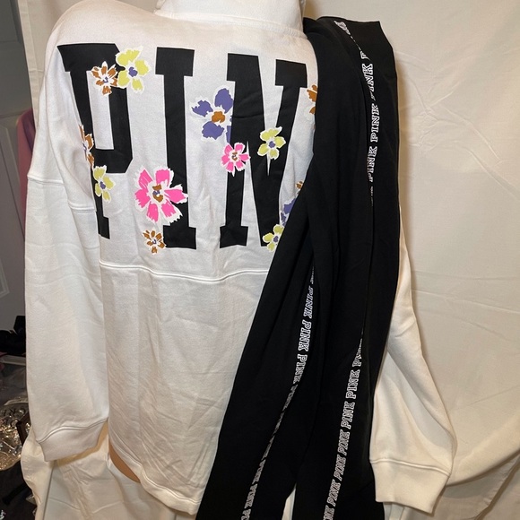 NEW VARSITY FULL ZIP & YOU CHOOSE LEGGINGS STUNNING 2PC SET